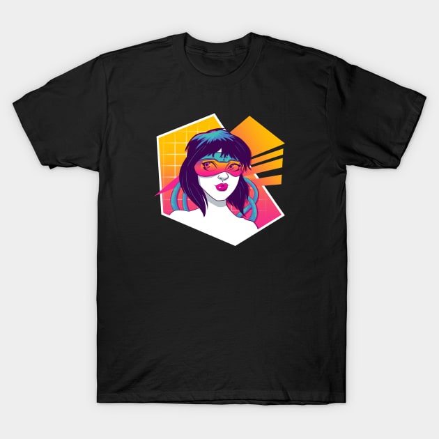 Retro Punk Girl T-Shirt by jpowersart